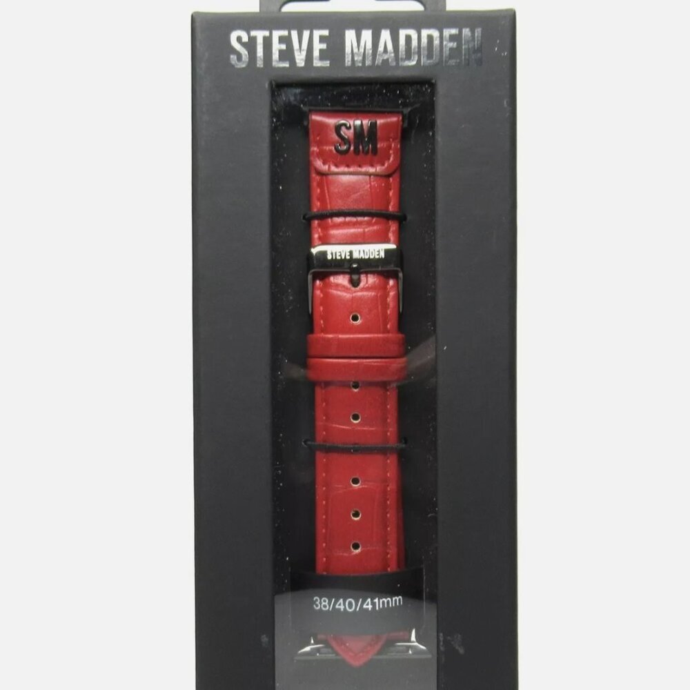 Steve Madden Watch Strap Red Leather Synthetic 38mm 40mm 41mm NEW IN BOX